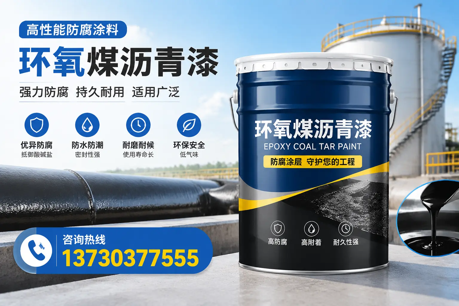 环氧煤沥青漆的耐久性分析,适合晋城的使用场景